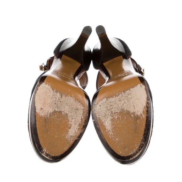 Fendi Colorblock Pattern T-Strap Pumps - Picture 4 of 5